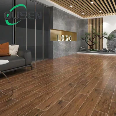 3D Glazed Full Body Rustic Floor and Wall Wood Tiles Living Room