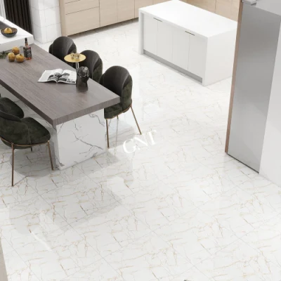 Foshan 600X600 Beige Polished Porcelain Marble Floor Tiles Polish 60X60