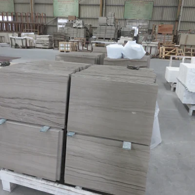 China Cheap Grey Serpeggiante Marble Tile Wooden Marble Flooring