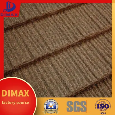 Waterproof Lightweight Woodgrain Roofing Wall Floor Colored Stone Coated Steel Roof Tile