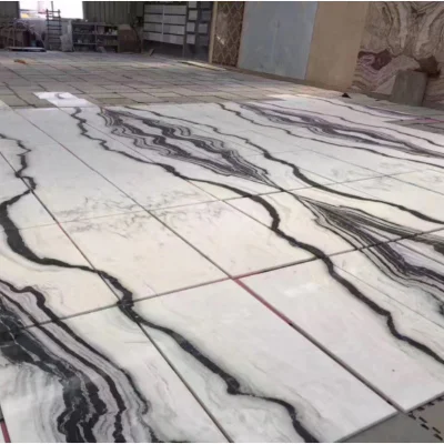 Hot Sale Polished/Panda White Marble Floor Tile for Kitchen/Bathroom/Basement/Apartment/Villa