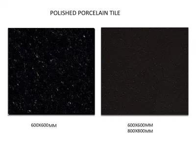 Hot-Sale Super Black Floor Tile for Living Sitting Dining Room 600 800mm