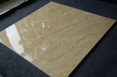 Modern Glazed Porcelain Kitchen and Living Room Floor Beige Marble Tile