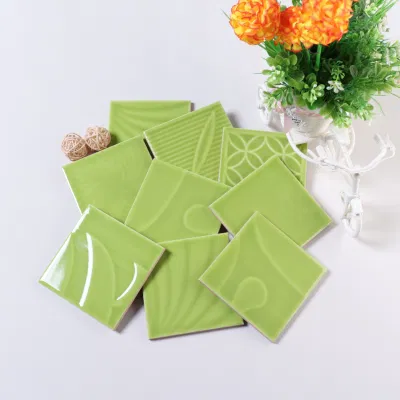 4X4 Inch Glossy Grey Pattern Wall Tiles Wholesale Factory Bathroom Tiles