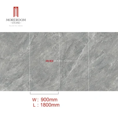 900 1800 Large Scale Modern Hotel Rayal Light Grey Ceramic Porcelain Wall Floor Tiles Slab