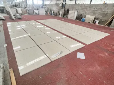 Natural Stone polished/honed shell beige marble tiles for interior/indoor Kitchen/Bathroom/Lobby/room floor/wall/kitchen/ceiling Decoration
