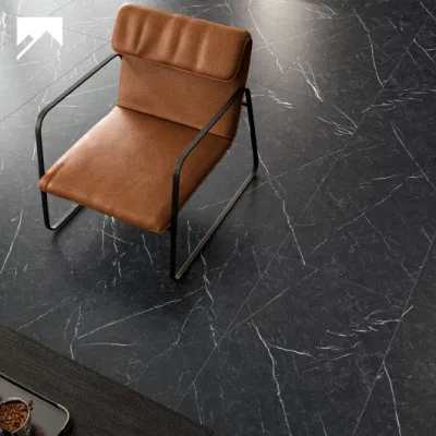 24X24&quot; Dark Grey Marble Style Soft Gloss Kitchen Floor Tile