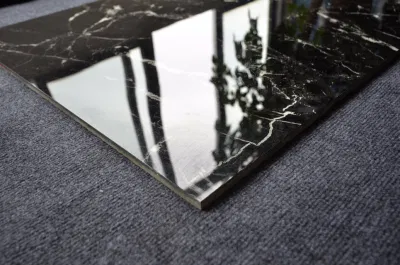 Factory Price Interior Home Decorative Black Porcelain Ceramic Floor Tile