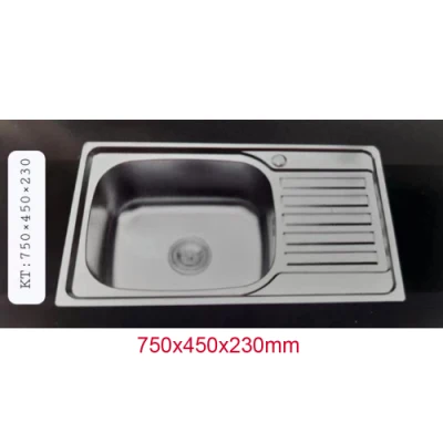 SUS304/201 Stainless Steel Kitchen Sink Integral Stretching with Different Thickness