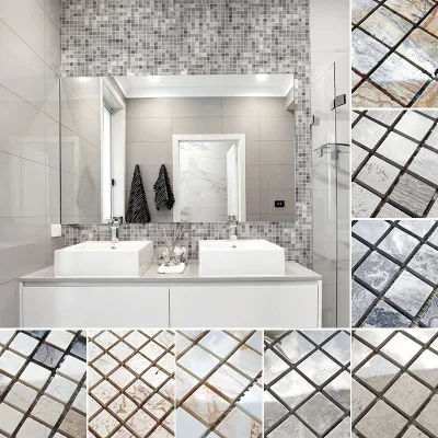 Custom Natural Marble Mosaic Stone Kitchen Backsplash Bathroom Mixed Floor Tiles Background Wall Square Mosaic Tiles