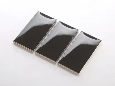 Fashion Classic Design Style Wall Decoration Black Ceramic Subway Tile