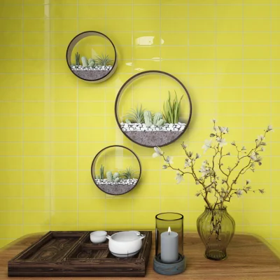 China Made Matte Bright Light Backsplash Tile Kitchen Bathroom Simple Ceramic Wall Tiles