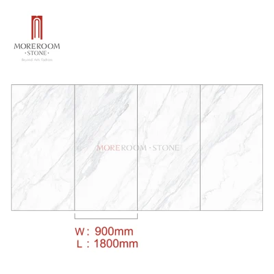 900 1800 Large Scale Modern Hotel Rayal Light Grey Ceramic Porcelain Wall Floor Tiles Slab