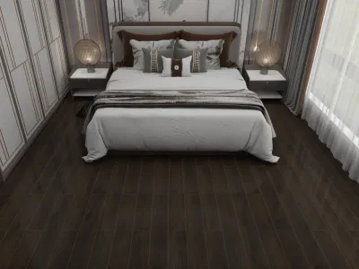 Chinese Indoor Bedroom Rustic Porcelain Glazed Porcelain Wood Like Floor Tiles