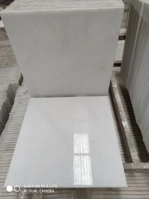Crystal White Pure White Marble Tiles for Wall and Flooring