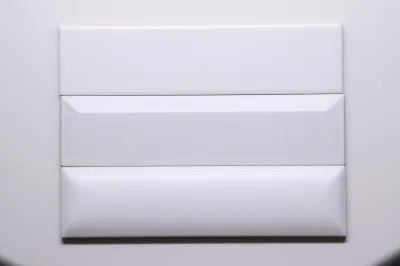 White Color Bathroom Plain Simple Style Glazed Ceramic Subway Tile