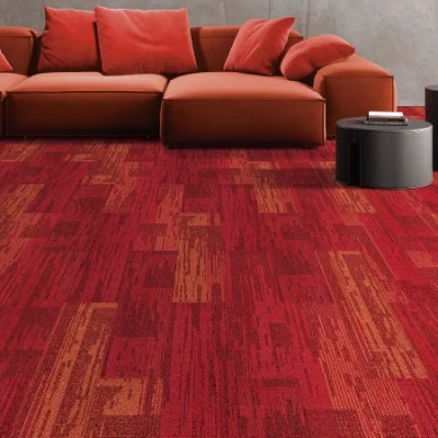 China Custom Colorful OEM&ODM Cushion Backed Carpet Tile Luxury Commercial Anti Static Washable Carpet Tiles Children Floor Office Carpet Tiles in 25*100 Cm