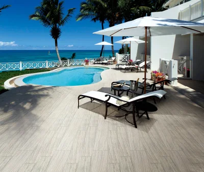 Matte Finish Kitchen Wood Look Ceramic Tiles Floor
