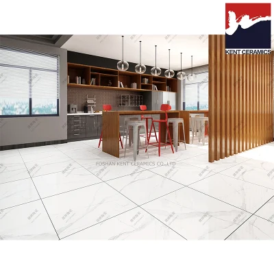 Black and White Glossy Surface Porcelain Marble Design Non Slip Flooring Wall and Floor Tile