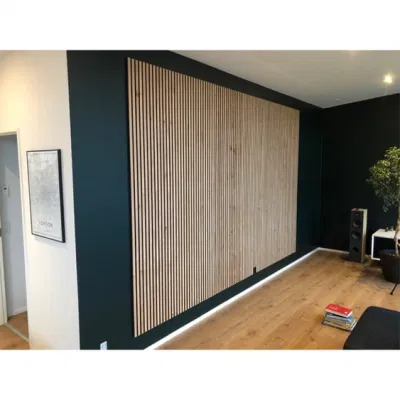 House Wall Tile Soundproof Grooved Acoustic Panel Polyester Fiberboard Sound-Absorbing Lightweight MDF/Compact Panel