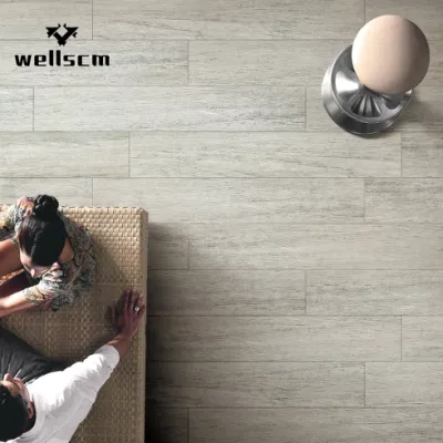 Industrial Kitchen Porcelain Floor Tile Light Grey Cement Look Full Body Gray Rustic Tile