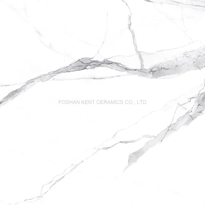 Black and White Glossy Surface Porcelain Marble Design Non Slip Flooring Wall and Floor Tile