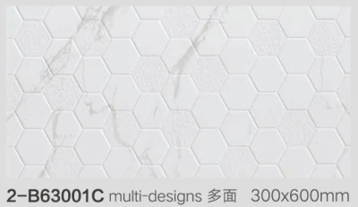 Ceramic Wall Tile and 12*24inch 300*600mm Size Hexagon Bathroom Tiles Design