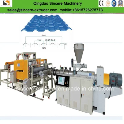 ASA PVC Glazed Roofing Tile Extruding Machinery