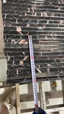 Noir St Laurent Premium Building Material Marble for Bookmatch Effect Tiles/Slabs Hospitality Design