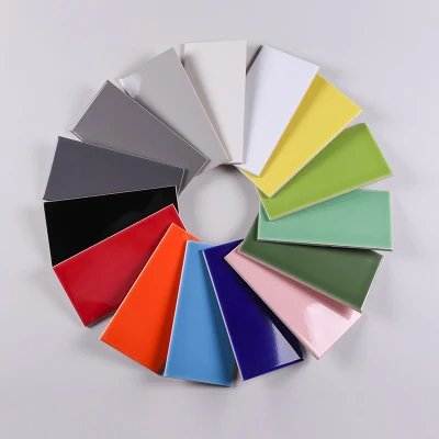 Chinese Cheap Price 75X150mm Bathroom Kitchen Livingroom Ceramic Subway Wall and Floor Tile