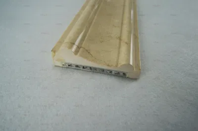 Hot Sale Lightweight Border Line Wall Design Beige Marble Skirting Board Tile
