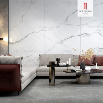 Basic Customization 12X24 Statuario White Marble Ceramic Bathroom Kitchen Floor Tiles Prices