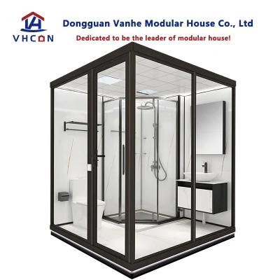 Low Price Luxury Portable Modular Shower Unit Indoor Prefabricated Complete Hotel Toilet Bathroom Pod for China