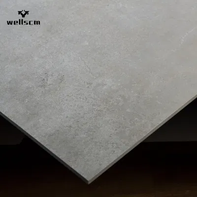 Plain Ivory Colored Vitrified Soluble Salt Polished Porcelain Floor Tile 60X60 for Living Room and Hotel