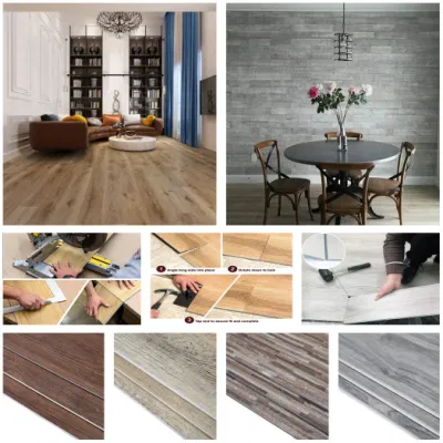 China Distributor Wooden Design PVC Material Indoor Plastic Interlocking Click Plank Floor Spc Vinyl Flooring Tiles