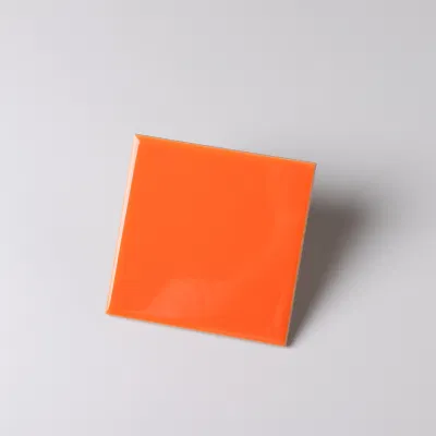 4X4 Inch Glossy Orange Wall Tiles Factory Restaurant Subway Tiles