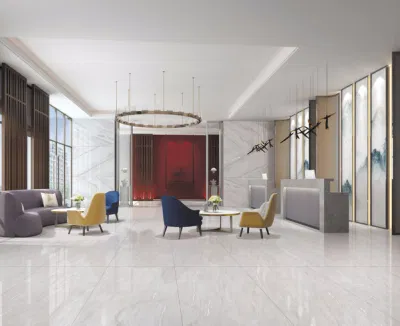 Italian Design Dark Yellow Polished Porcelain Flooring Tile 800X1600mm
