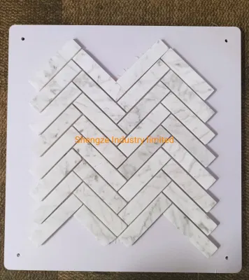 White Marble Stonce Mosaic Pattern Tile for Kitchen Bathroom Hexagon