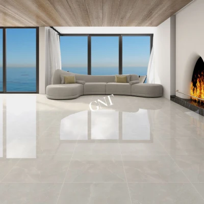 China Foshan 600X600mm Grey Gloss Polished Porcelain Ceramic Floor Tiles