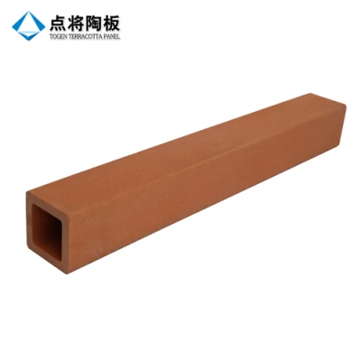 Togen Red Antique Terracotta Facade Panel with Square Louver Modern Design Wall Tile Building Material