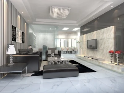600X600 Marble Effect White Crystal Polished Floor Tiles Porcelain Living Room Decoration Full Glazed Polished Porcelain Ceramic Floor Tile