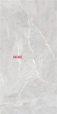 Modern Style Home Office Design Light Gray Marble Look Large Porcelain Floor Tiles