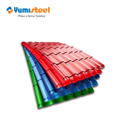 Color Steel Tile Steel Structure Building Material Color Coated Galvanized Iron Metal Roof/Wall Panel Color Galvanized PPGI Retro Glazed Tile