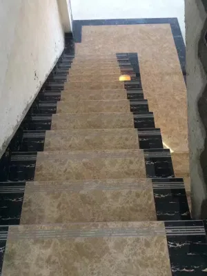 China Supplier Glazed Polished Porcelain Stairs Tile Ceramic Stair Tiles