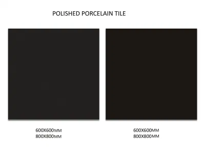 Hot-Sale Super Black Floor Tile for Living Sitting Dining Room 600 800mm