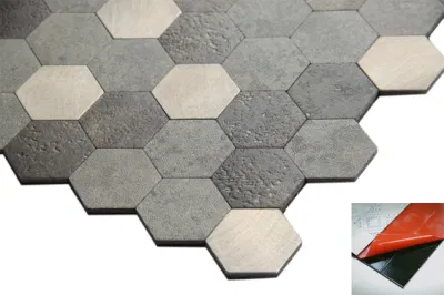 Marble Looking Hexagon PVC Self Stick Wall Tile Wallpaper for Kitchen