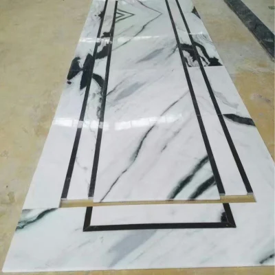 Hot Sale Polished/Panda White Marble Floor Tile for Kitchen/Bathroom/Basement/Apartment/Villa