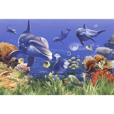 3D Wall Sea World Background Nano Floor Tiles for Sales