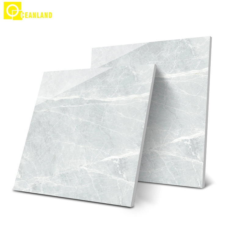 China Supplier Indoor Factory Gray Color Porcelanato 60X60 Glazed Polished Tiles