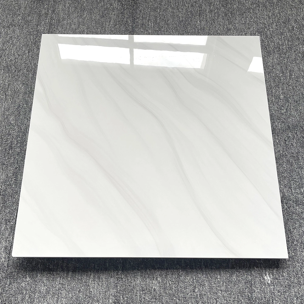 White Marble Glossy 24X24 Polished Glazed China Porcelain Floor Tile 600X600mm